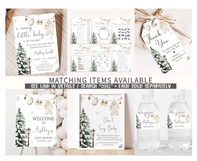 Baby Clothes Winter Printable Templates