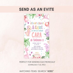 Pink Dinosaur Evite