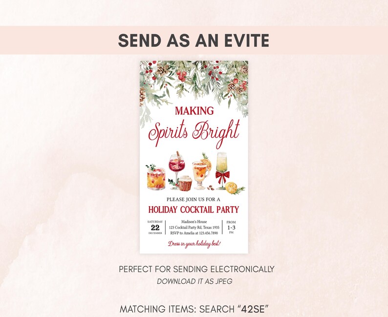 Adult Christmas Evite