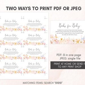 Wildflower Baby Shower Books for Baby