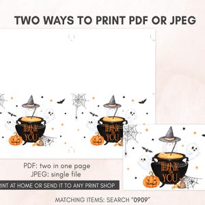 Spooky Fall Thank You Card
