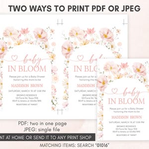 two ways to print a baby in bloom baby shower