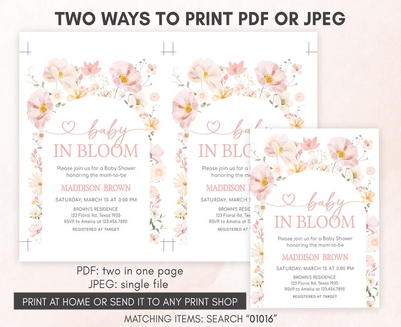 two ways to print a baby in bloom baby shower