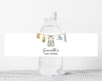 Bearbeitbares Etikett für die Babyparty, Boho Wäsche Etikett für die lokale Babyparty, Babyflasche für Jungen Bauernmarkt, 01081