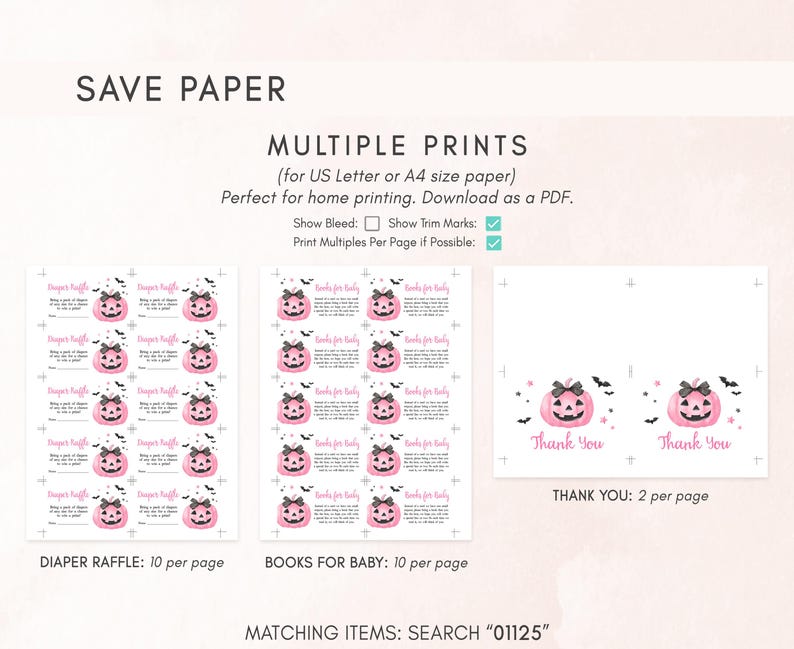 Pink Minimalist A Little Boo Thank You Card