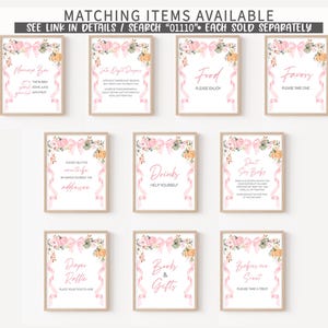a set of eight pink and yellow floral wedding cards