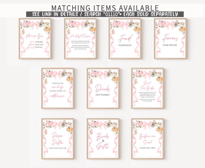 a set of eight pink and yellow floral wedding cards