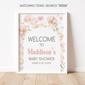 a picture of a welcome sign for a baby shower