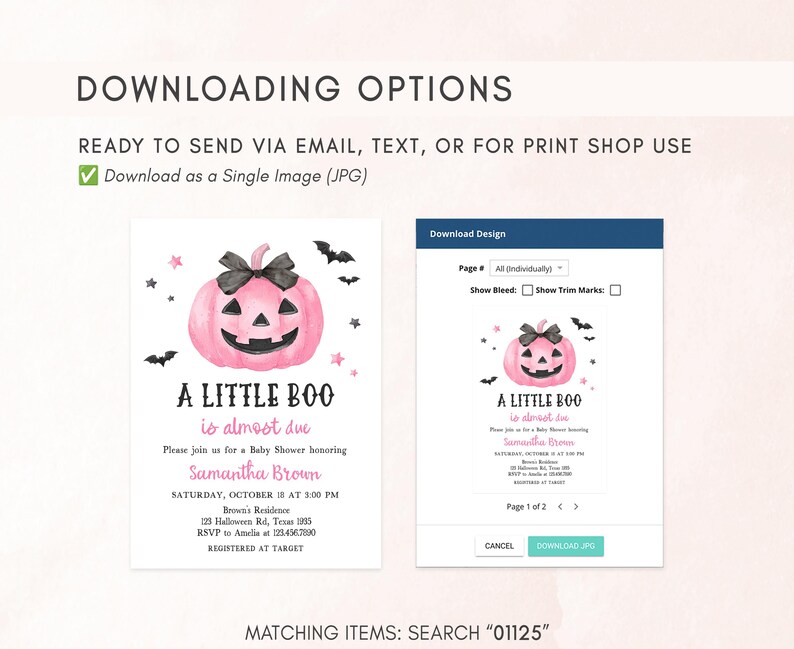 Minimalist A Little Boo Invitation