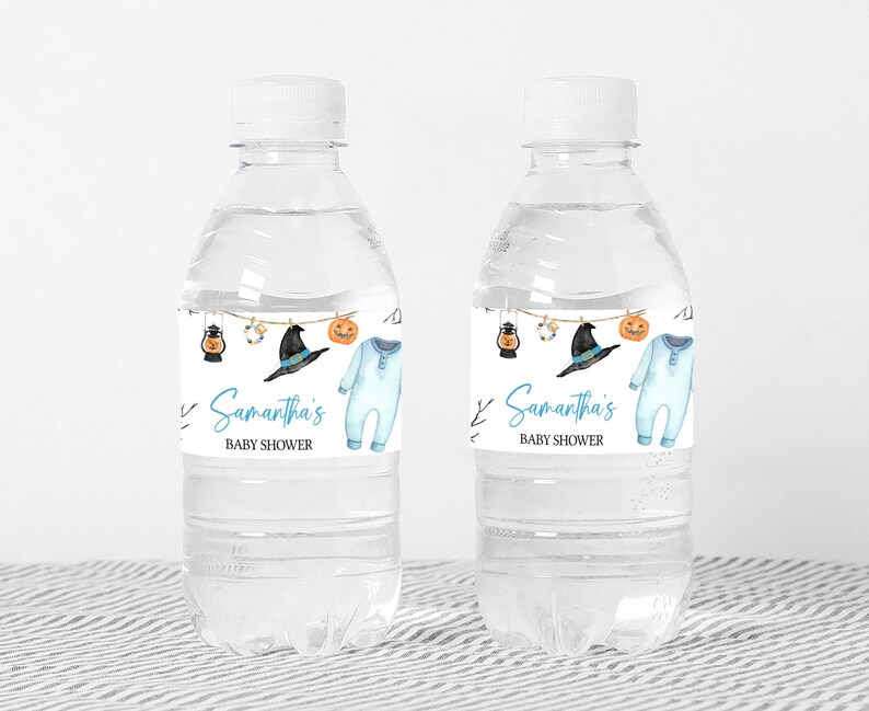 Halloween Water Bottle Label
