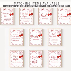 a bunch of cards that have cherries on them