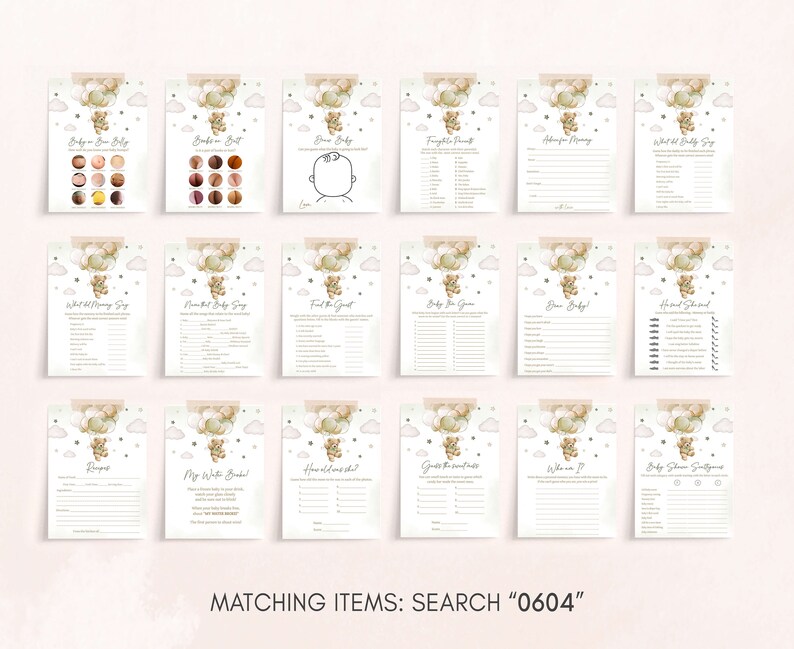 a set of matching items for a wedding
