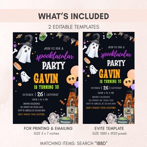 Spooky Halloween Invitation Set