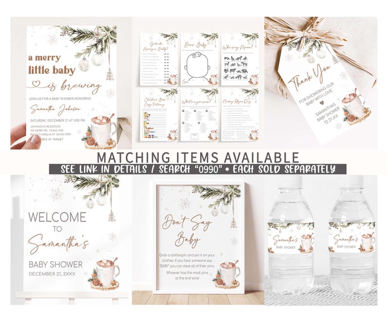Merry Little Baby Printable Templates