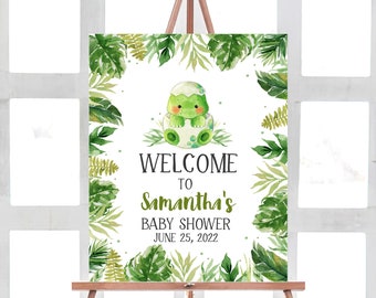 Dinosaur Baby Shower Welcome Sign , Dino Baby Shower Sign Boy Baby Shower Welcome Poster Baby Dinosaur Theme, Jungle Printable Template 0177