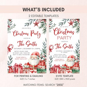 Santa Claus Invitation Set