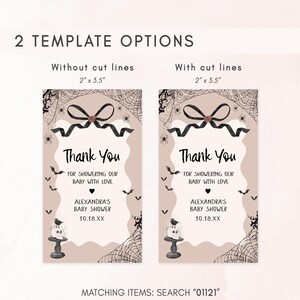 a set of two thank you cards with a bow