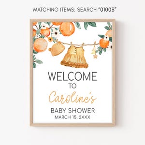 A Little Cutie Baby Shower Welcome Sign 1er