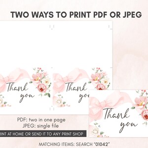 Baby in Bloom Baby Shower Thank you Card