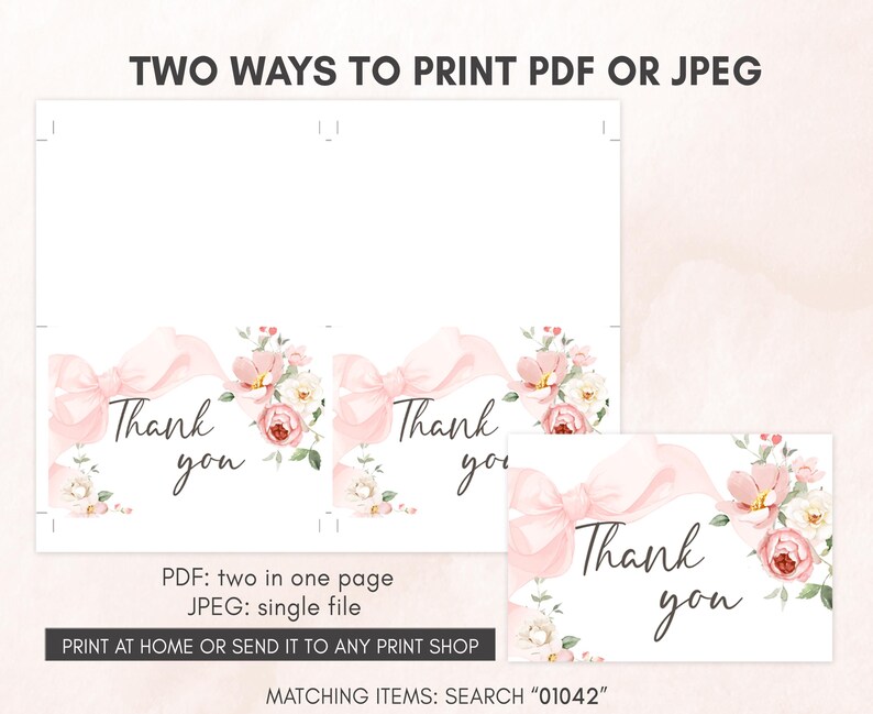 Baby in Bloom Baby Shower Thank you Card