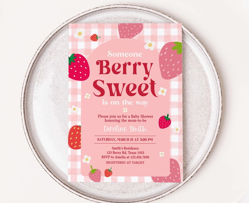 Berry Sweet Baby Shower Invitation