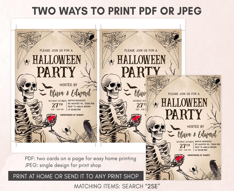 Halloween Party Invitation Template