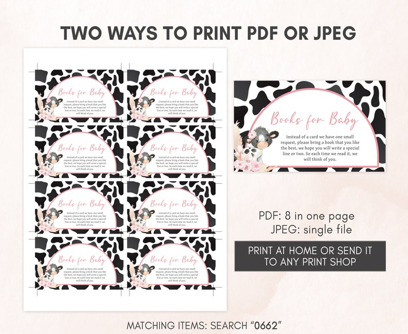 two ways to print a printable for a baby shower