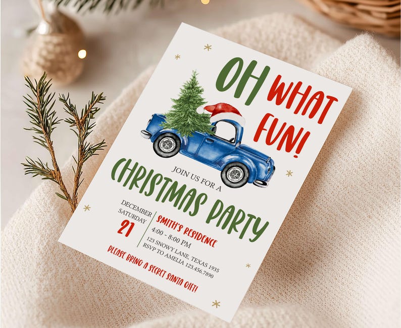 Oh What Fun Invitation