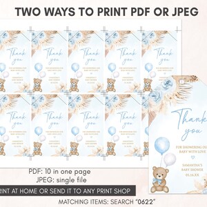 two ways to print a teddy bear baby shower