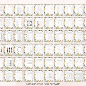 Editable A Little Wild One Jungle Baby Shower Games Bundle, Girl Jungle Baby Shower Game Pack, Greenery Floral Safari Baby Shower Game, 0602 image 4
