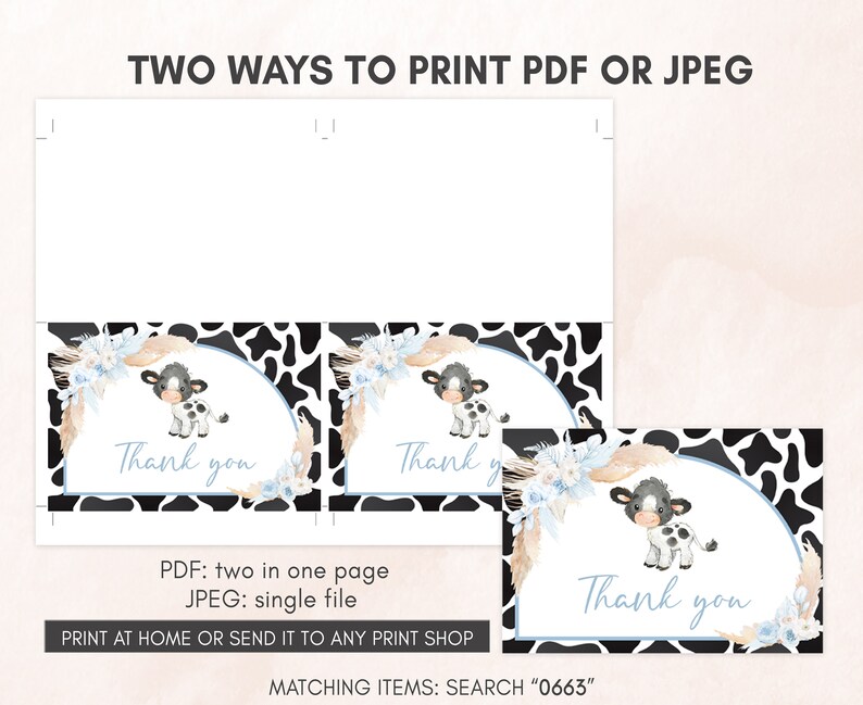two ways to print a thank you note