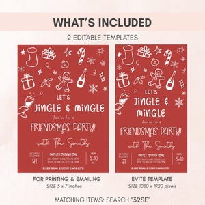 Jingle and Mingle Invitation Set
