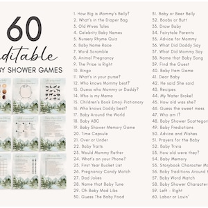 60 Editable Woodland Adventure Baby Shower Games Bundle, Baby Shower Bingo Game, Old Wives Tales, Baby Shower Game, Baby Shower Games Baby Shower Bundle, Shower Games, Printable Games, Baby Shower Activity, Fun Baby Shower Game, Baby Predictions