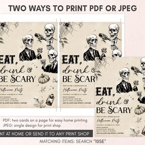 Eat Drink be Scary Invitation Template