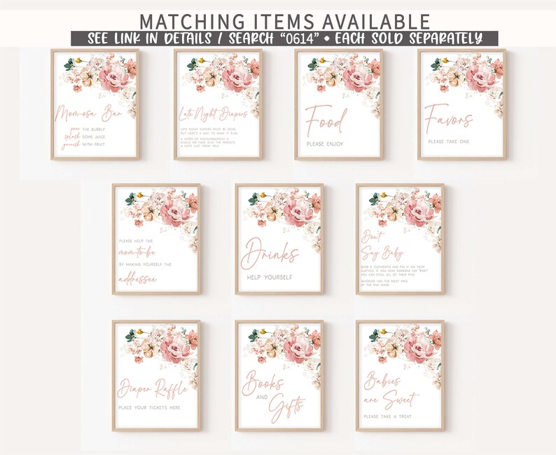 Editable Baby in Bloom Baby Shower Bottle Label, Spring Floral Baby Shower Water Labels, Wildflower Spring Baby Shower Bottle Stickers, 0614 image 6