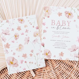 Baby in Bloom Baby Shower Invite