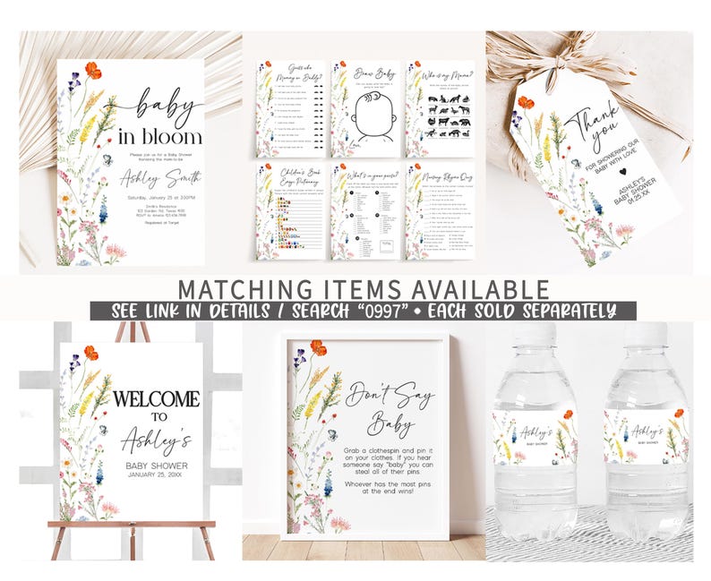 a set of matching items available for a wedding