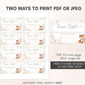 Editable Winter Woodland Baby Shower Invitation Bundle, Woodland Winter Baby Shower Invite Set, Gender Neutral Baby it's Cold Outside, 0533 image 5
