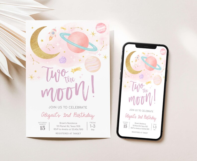 a pink and gold birthday party with a phone