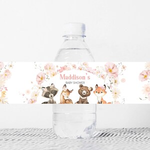 a water bottle with a water bottle label on it