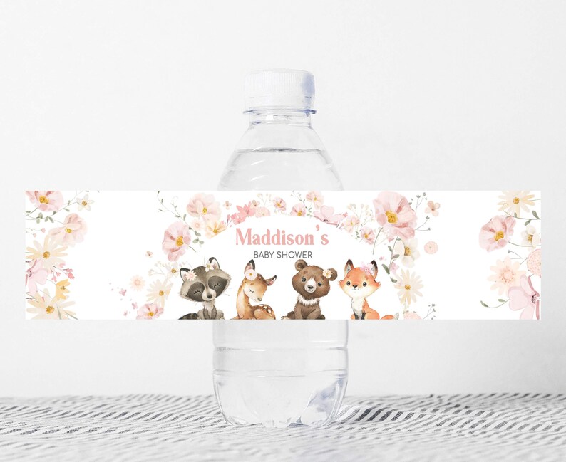 a water bottle with a water bottle label on it