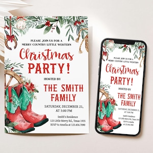 Christmas Hoedown Invites