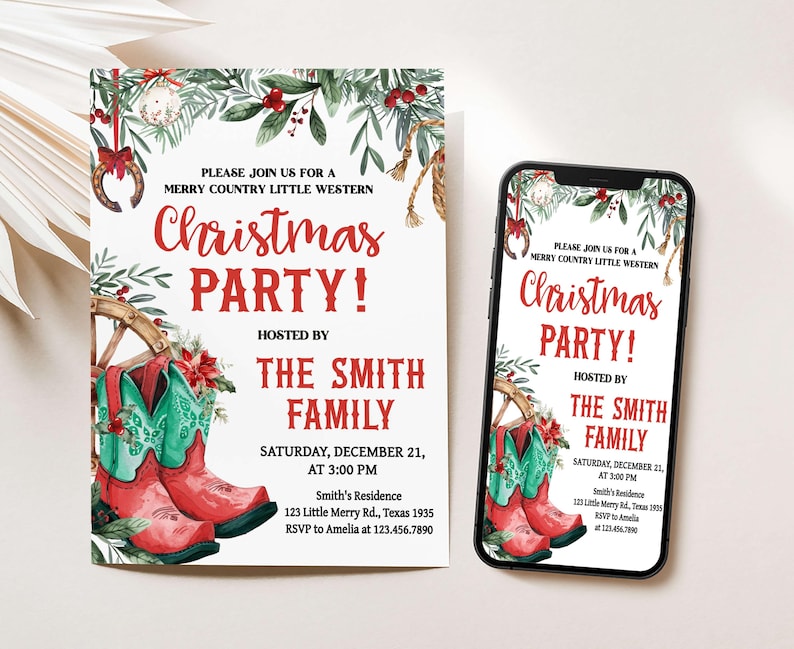 Christmas Hoedown Invites