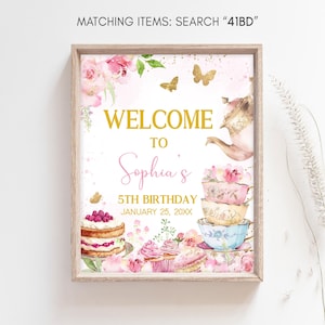 Tea Party Welcome Sign