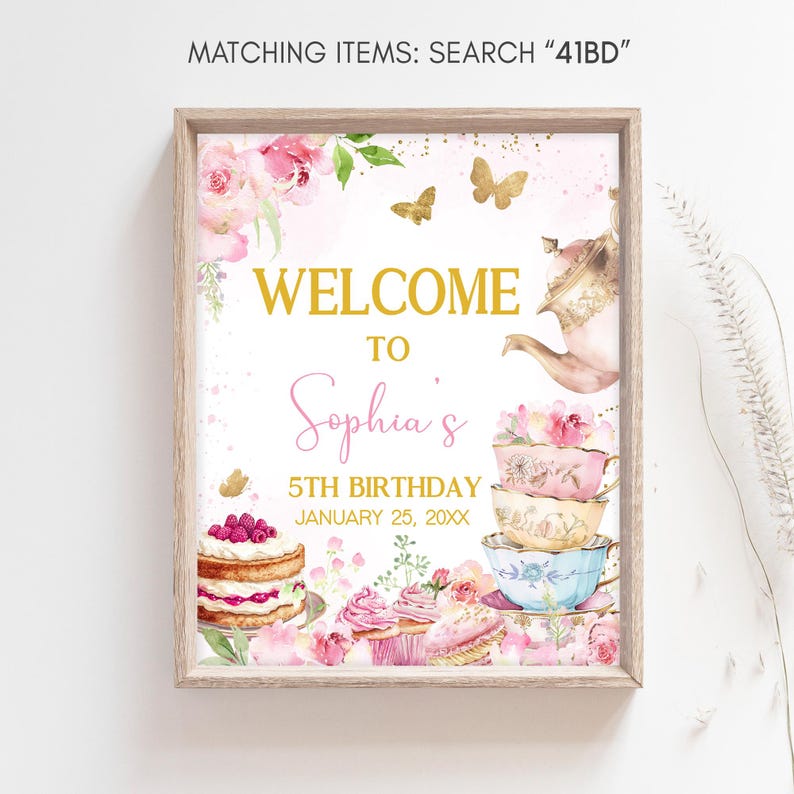 Tea Party Welcome Sign