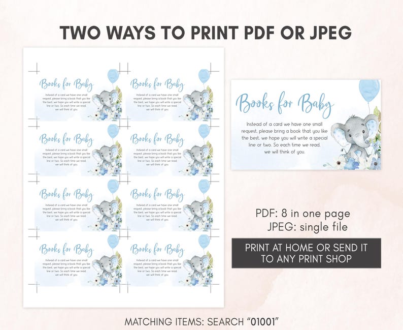 two ways to print for a baby shower
