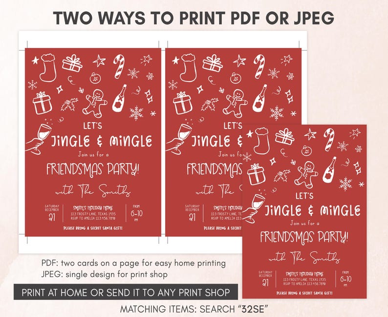 Whimsical Christmas Invitation Template