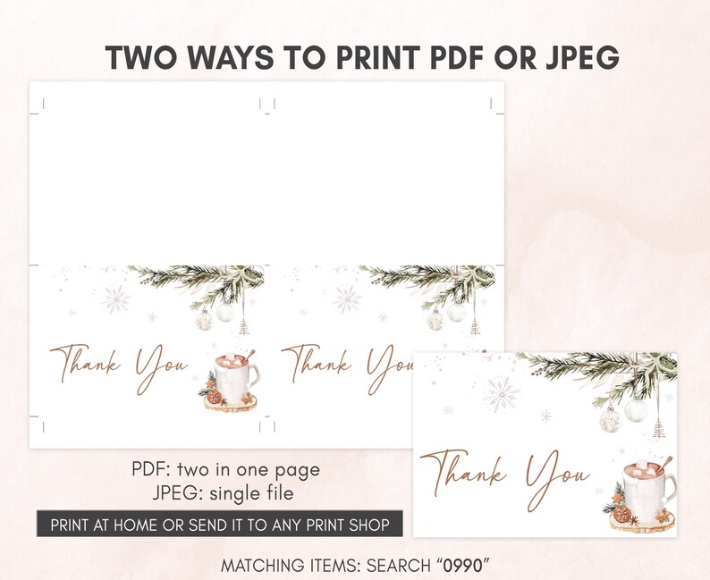 Christmas Baby Thank You Card