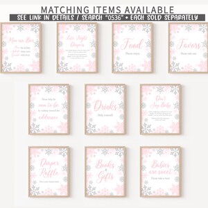 Editable Pink A Little Snowflake Baby Shower Games Bundle, Girl Winter Snowflake Baby Shower Game Pack, Winter Baby Shower Games Set, 0536 image 6