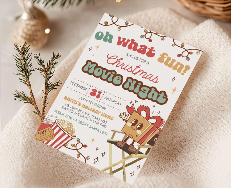Family Movie Night Invitation